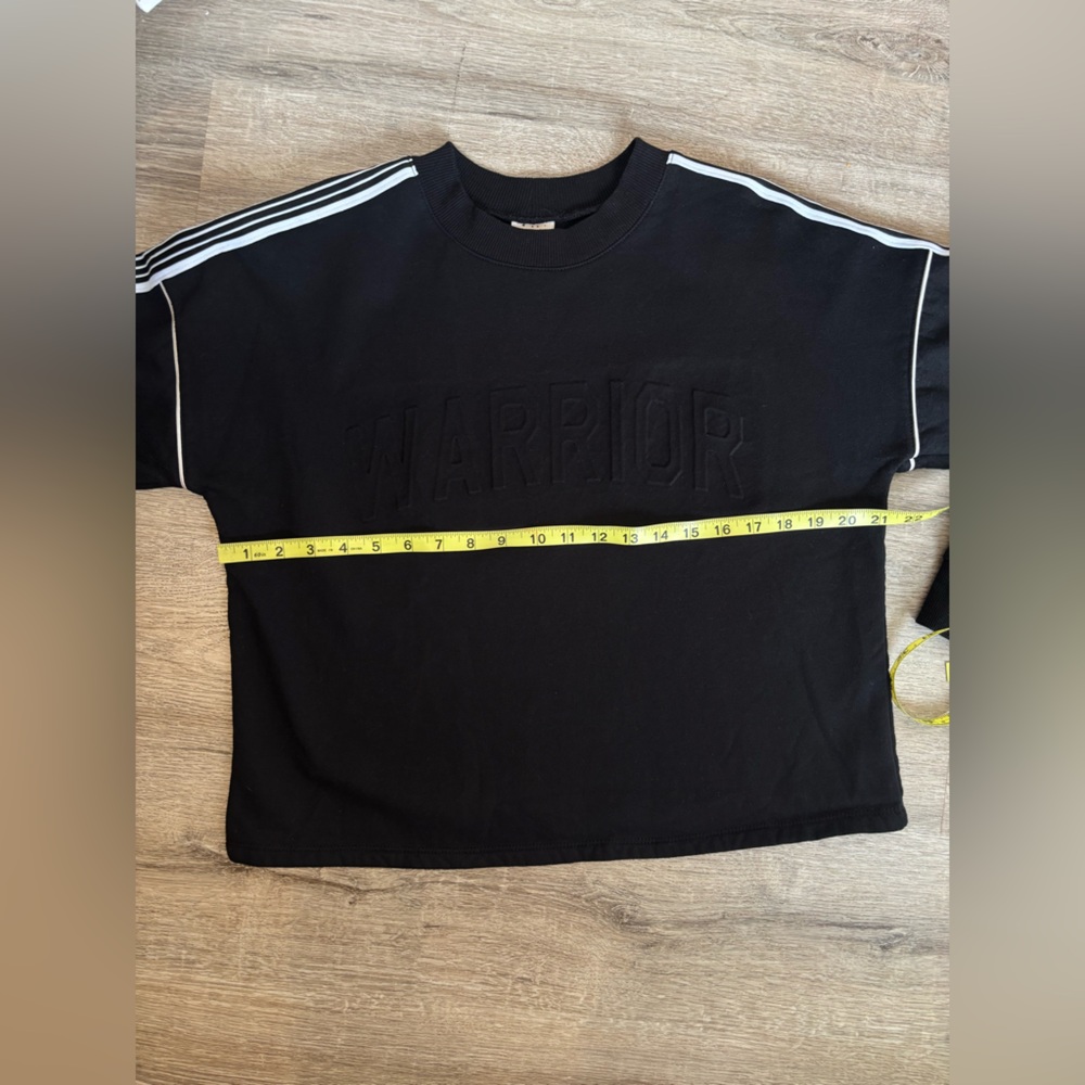Self Esteem Black Crewneck with White Shoulder Stripes - Picture 7 of 9